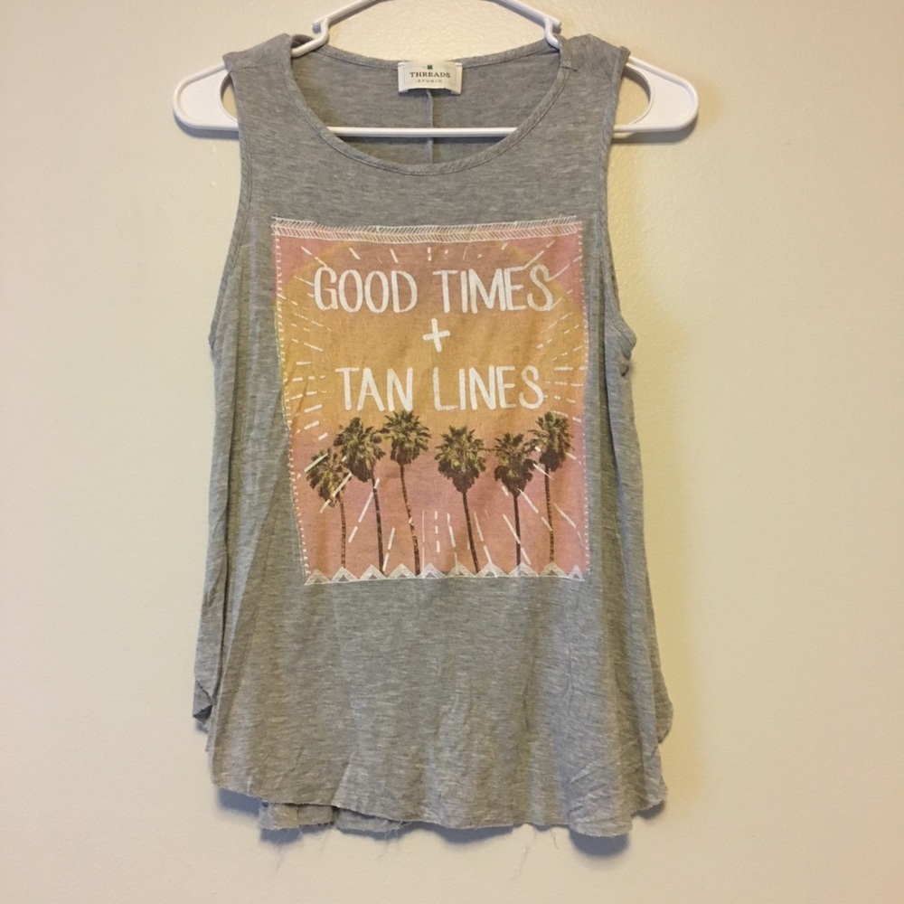 Good times and tan lines tank top Graphic tank small summer tank top